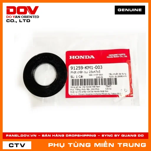 PHỚT CHẮN BỤI 25X47X5 HONDA CHÍNH HÃNG (MÃ: 91259KM1003) — 91259KM1003
