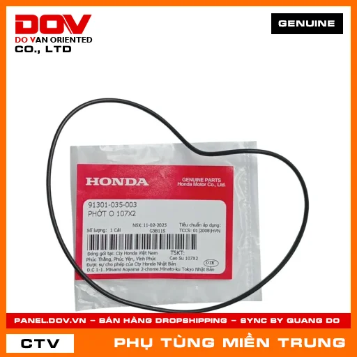 PHỚT O 107X2 HONDA CHÍNH HÃNG (MÃ: 91301035003) — 91301035003