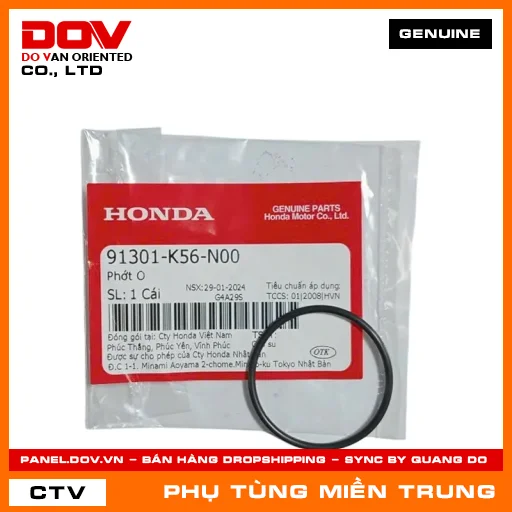 PHỚT O HONDA CHÍNH HÃNG (MÃ: 91301K56N00) — 91301K56N00
