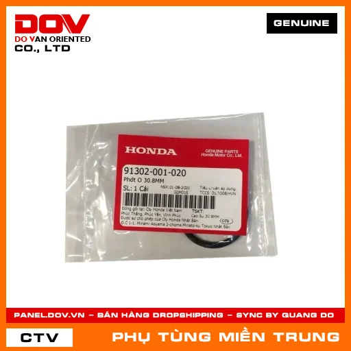 PHỚT O 30.8MM HONDA CHÍNH HÃNG (MÃ: 91302001020) — 91302001020
