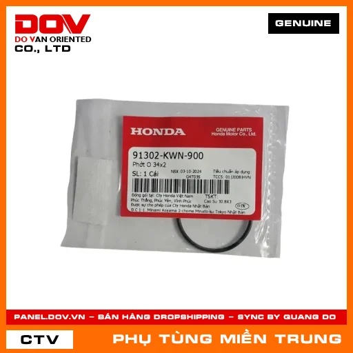 PHỚT O 34X2 HONDA CHÍNH HÃNG (MÃ: 91302KWN900) — 91302KWN900