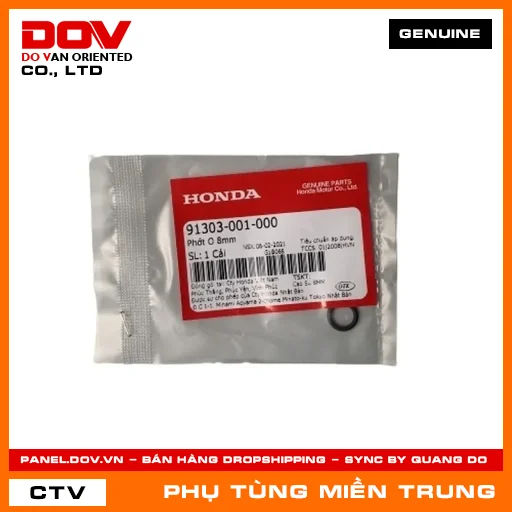 PHỚT O 8MM HONDA CHÍNH HÃNG (MÃ: 91303001000) — 91303001000