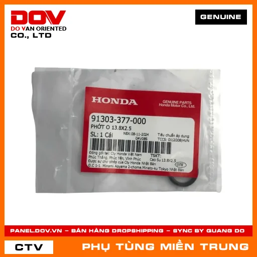 PHỚT O 13.8X2.5 HONDA CHÍNH HÃNG (MÃ: 91303377000) — 91303377000
