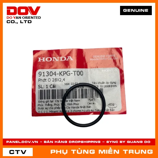 PHỚT O 28X2,4 HONDA CHÍNH HÃNG (MÃ: 91304KPGT00) — 91304KPGT00