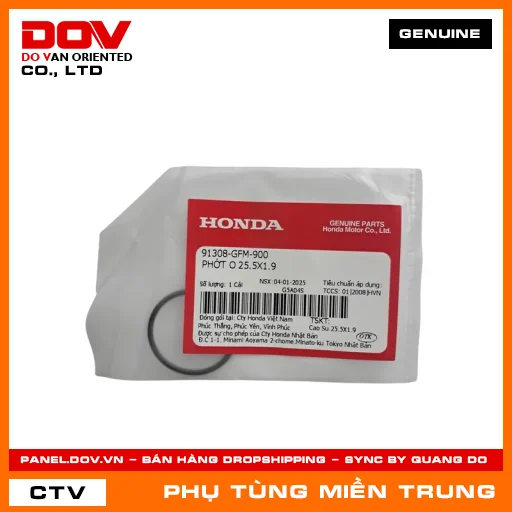 PHỚT O 25.5X1.9 HONDA CHÍNH HÃNG (MÃ: 91308GFM900) — 91308GFM900