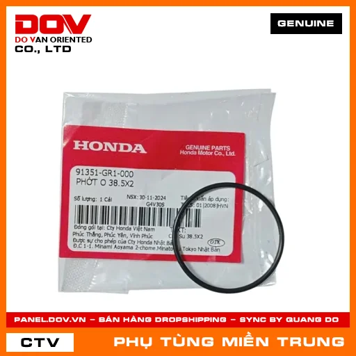 PHỚT O 38.5X2 HONDA CHÍNH HÃNG (MÃ: 91351GR1000) — 91351GR1000