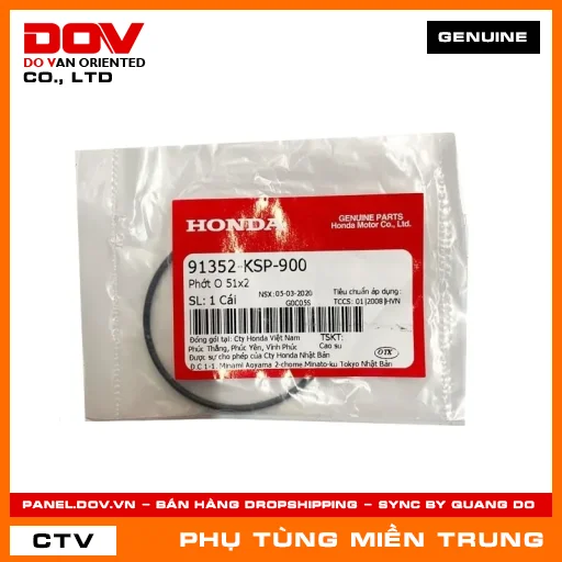 PHỚT O 51X2 HONDA CHÍNH HÃNG (MÃ: 91352KSP900) — 91352KSP900