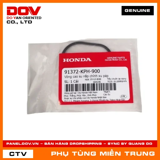 VÒNG CAO SU NẮP CHỈNH XU PÁP HONDA CHÍNH HÃNG (MÃ: 91372KPH900) — 91372KPH900