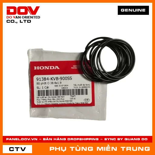 BỘ PHỚT O 38.8X1.9 HONDA CHÍNH HÃNG (MÃ: 91384KVB900SS) — 91384KVB900SS
