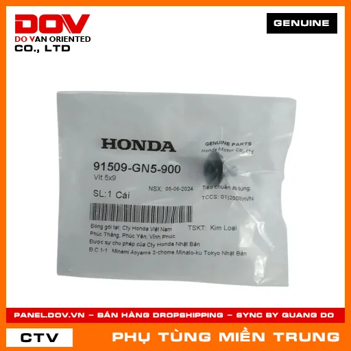 VÍT 5X9 HONDA CHÍNH HÃNG (MÃ: 91509GN5900) — 91509GN5900