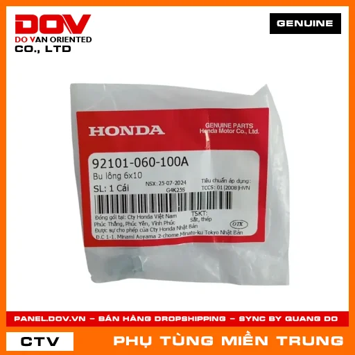 BU LÔNG 6X10 HONDA CHÍNH HÃNG (MÃ: 92101060100A) — 92101060100A