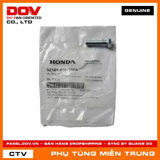 BU LÔNG 6X25 HONDA CHÍNH HÃNG (MÃ: 92101060250A) — 92101060250A