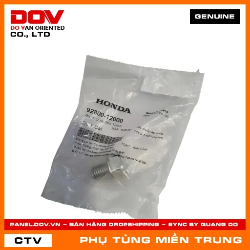 BU LÔNG XẢ DẦU 12MM HONDA CHÍNH HÃNG (MÃ: 9280012000) — 9280012000