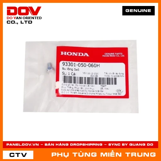 BU LÔNG 5X6 HONDA CHÍNH HÃNG (MÃ: 93301050060H) — 93301050060H
