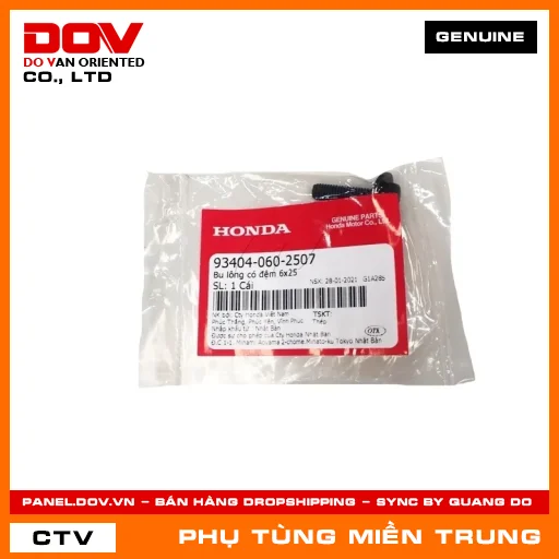 BU LÔNG CÓ ĐỆM 6X25 HONDA CHÍNH HÃNG (MÃ: 934040602507) — 934040602507