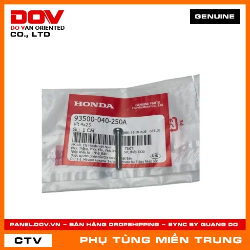 VÍT 4X25 HONDA CHÍNH HÃNG (MÃ: 93500040250A) — 93500040250A