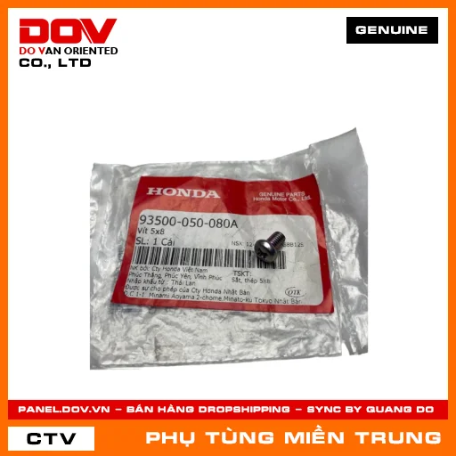 VÍT 5X8 HONDA CHÍNH HÃNG (MÃ: 93500050080A) — 93500050080A