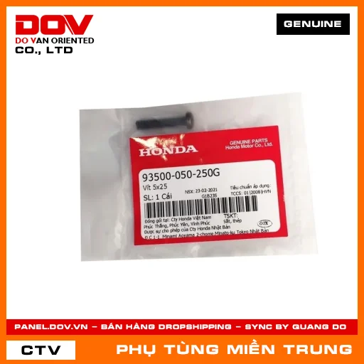 VÍT 5X25 HONDA CHÍNH HÃNG (MÃ: 93500050250G) — 93500050250G