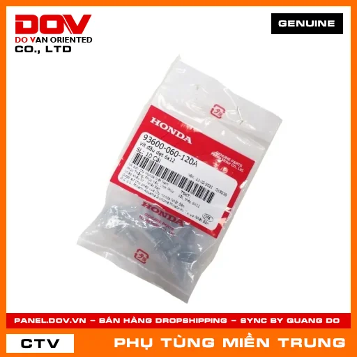 VÍT ĐẦU DẸT 6X12 HONDA CHÍNH HÃNG (MÃ: 93600060120A) — 93600060120A