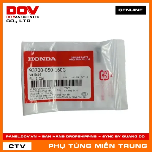 VÍT 5X16 HONDA CHÍNH HÃNG (MÃ: 93700050160G) — 93700050160G