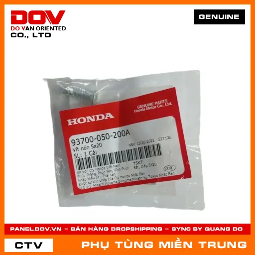VÍT NÓN 5X20 HONDA CHÍNH HÃNG (MÃ: 93700050200A) — 93700050200A