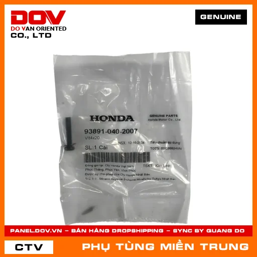 VÍT4X20 HONDA CHÍNH HÃNG (MÃ: 938910402007) — 938910402007