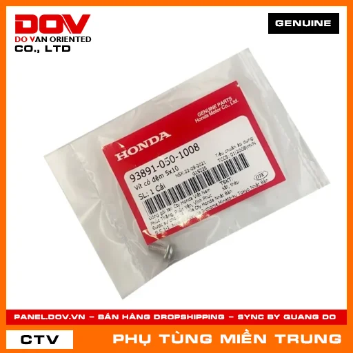 VÍT CÓ ĐỆM 5X10 HONDA CHÍNH HÃNG (MÃ: 938910501008) — 938910501008