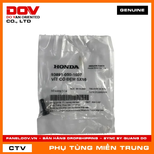 VÍT CÓ ĐỆM 5X16 HONDA CHÍNH HÃNG (MÃ: 938910501607) — 938910501607