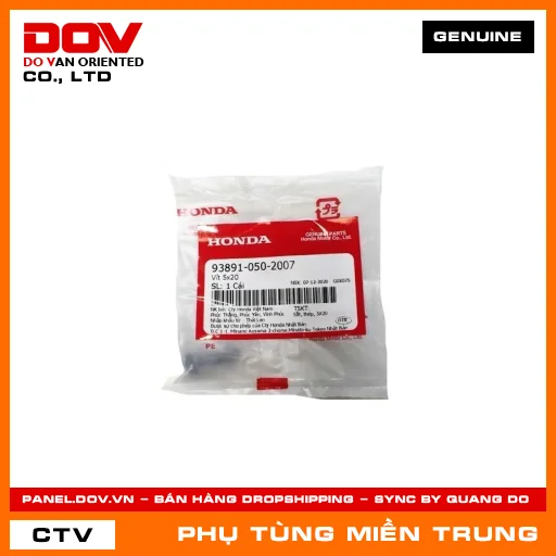 VÍT 5X20 HONDA CHÍNH HÃNG (MÃ: 938910502007) — 938910502007