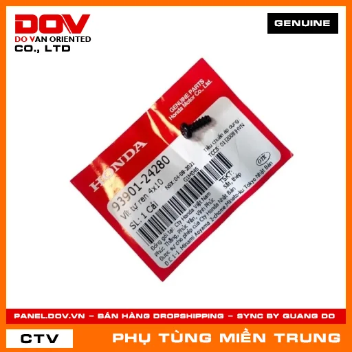 VÍT TỰ REN 4X10 HONDA CHÍNH HÃNG (MÃ: 9390124280) — 9390124280