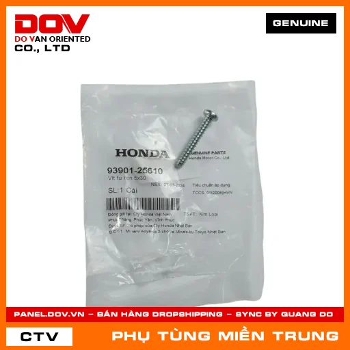 VÍT TỰ REN 5X30 HONDA CHÍNH HÃNG (MÃ: 9390125610) — 9390125610