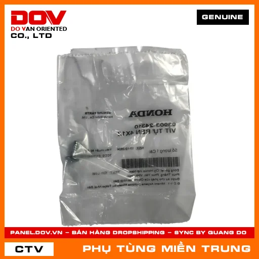 VÍT TỰ REN 4X12 HONDA CHÍNH HÃNG (MÃ: 9390324310) — 9390324310