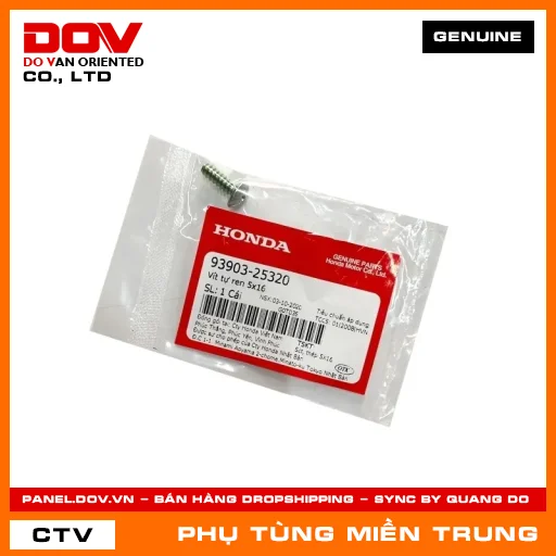 VÍT TỰ REN 5X16 HONDA CHÍNH HÃNG (MÃ: 9390325320) — 9390325320