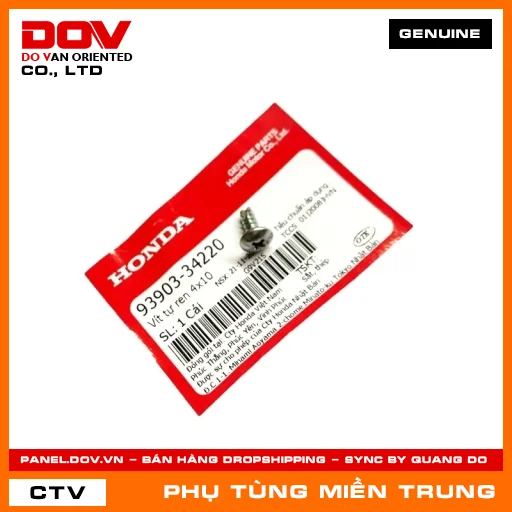 VÍT TỰ REN 4X10 HONDA CHÍNH HÃNG (MÃ: 9390334220) — 9390334220