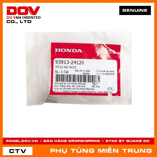 VÍT TỰ REN 4X10 HONDA CHÍNH HÃNG (MÃ: 9391324120) — 9391324120