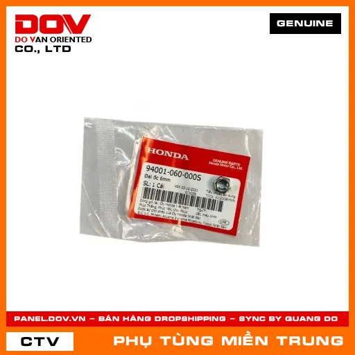 ÐAI ỐC 6MM HONDA CHÍNH HÃNG (MÃ: 94001060000S) — 94001060000S