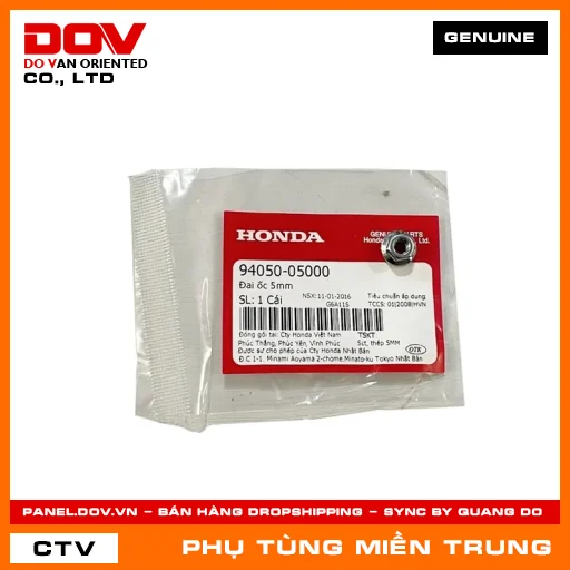 ĐAI ỐC 5MM HONDA CHÍNH HÃNG (MÃ: 9405005000) — 9405005000