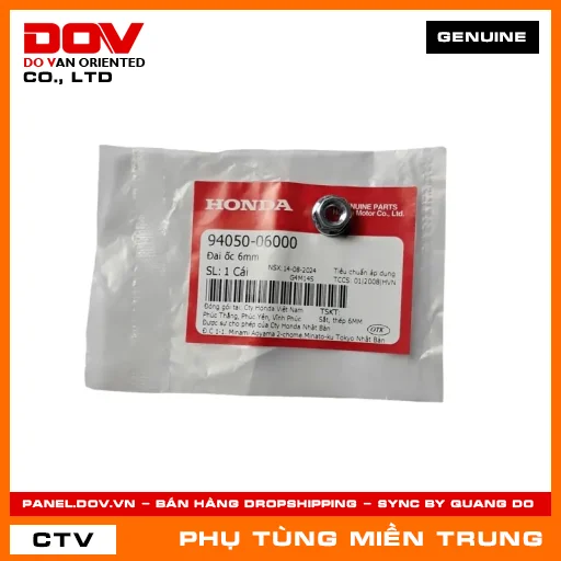ĐAI ỐC 6MM HONDA CHÍNH HÃNG (MÃ: 9405006000) — 9405006000