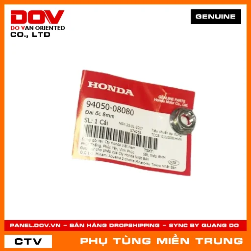 ĐAI ỐC 8MM HONDA CHÍNH HÃNG (MÃ: 9405008080) — 9405008080