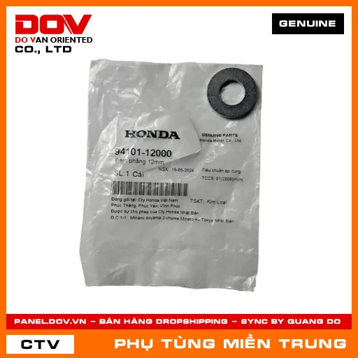 ĐỆM PHẲNG 12MM HONDA CHÍNH HÃNG (MÃ: 9410112000) — 9410112000