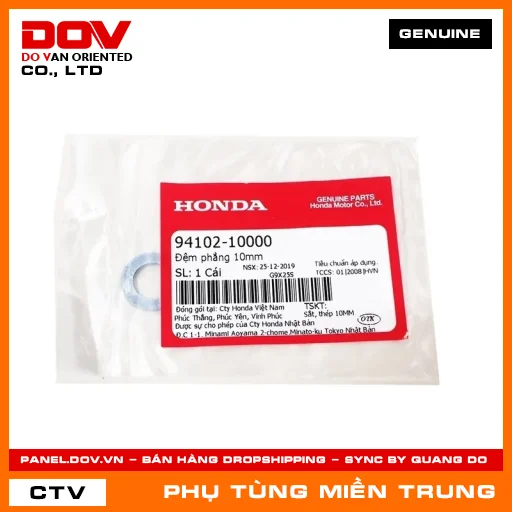 ĐỆM PHẲNG 10MM HONDA CHÍNH HÃNG (MÃ: 9410210000) — 9410210000