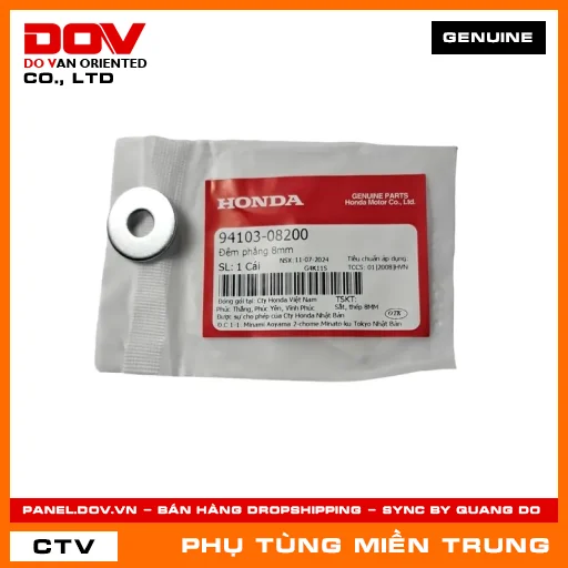 ĐỆM PHẲNG 8MM HONDA CHÍNH HÃNG (MÃ: 9410308200) — 9410308200