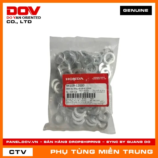 ĐỆM BU LÔNG XẢ NHỚT 12MM HONDA CHÍNH HÃNG (MÃ: 9410912000) — 9410912000