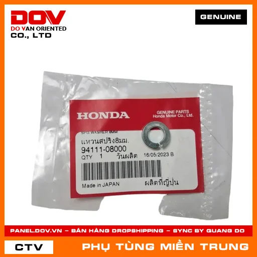 ĐỆM VÊNH 8MM HONDA CHÍNH HÃNG (MÃ: 9411108000) — 9411108000