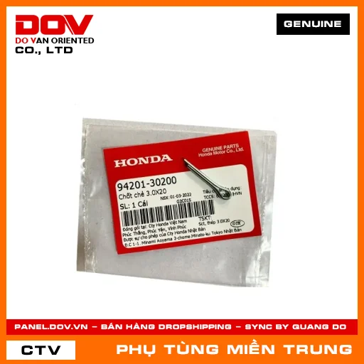 CHỐT CHẺ 3.0X20 HONDA CHÍNH HÃNG (MÃ: 9420130200) — 9420130200