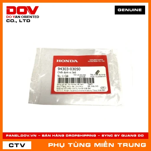 CHỐT ĐỊNH VỊ 3X5 HONDA CHÍNH HÃNG (MÃ: 9430303050) — 9430303050