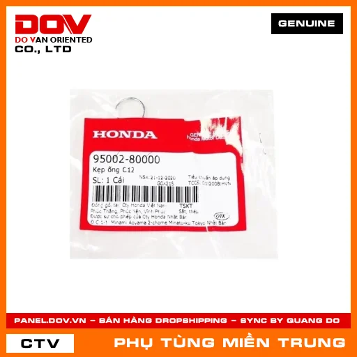 KẸP ỐNG C12 HONDA CHÍNH HÃNG (MÃ: 9500280000) — 9500280000