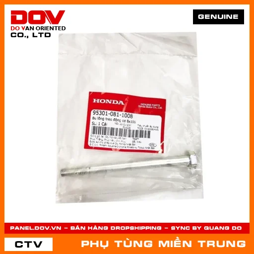 BU LÔNG TREO ĐỘNG CƠ 8X100 HONDA CHÍNH HÃNG (MÃ: 953010811008) — 953010811008