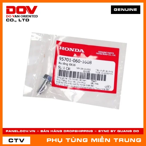 BU LÔNG 6X16 HONDA CHÍNH HÃNG (MÃ: 957010601608) — 957010601608