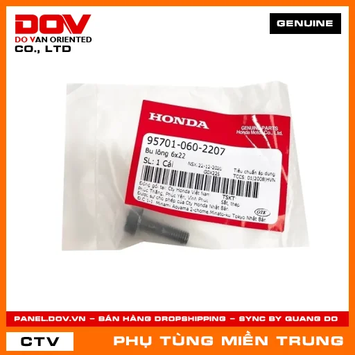 BU LÔNG 6X22 HONDA CHÍNH HÃNG (MÃ: 957010602207) — 957010602207